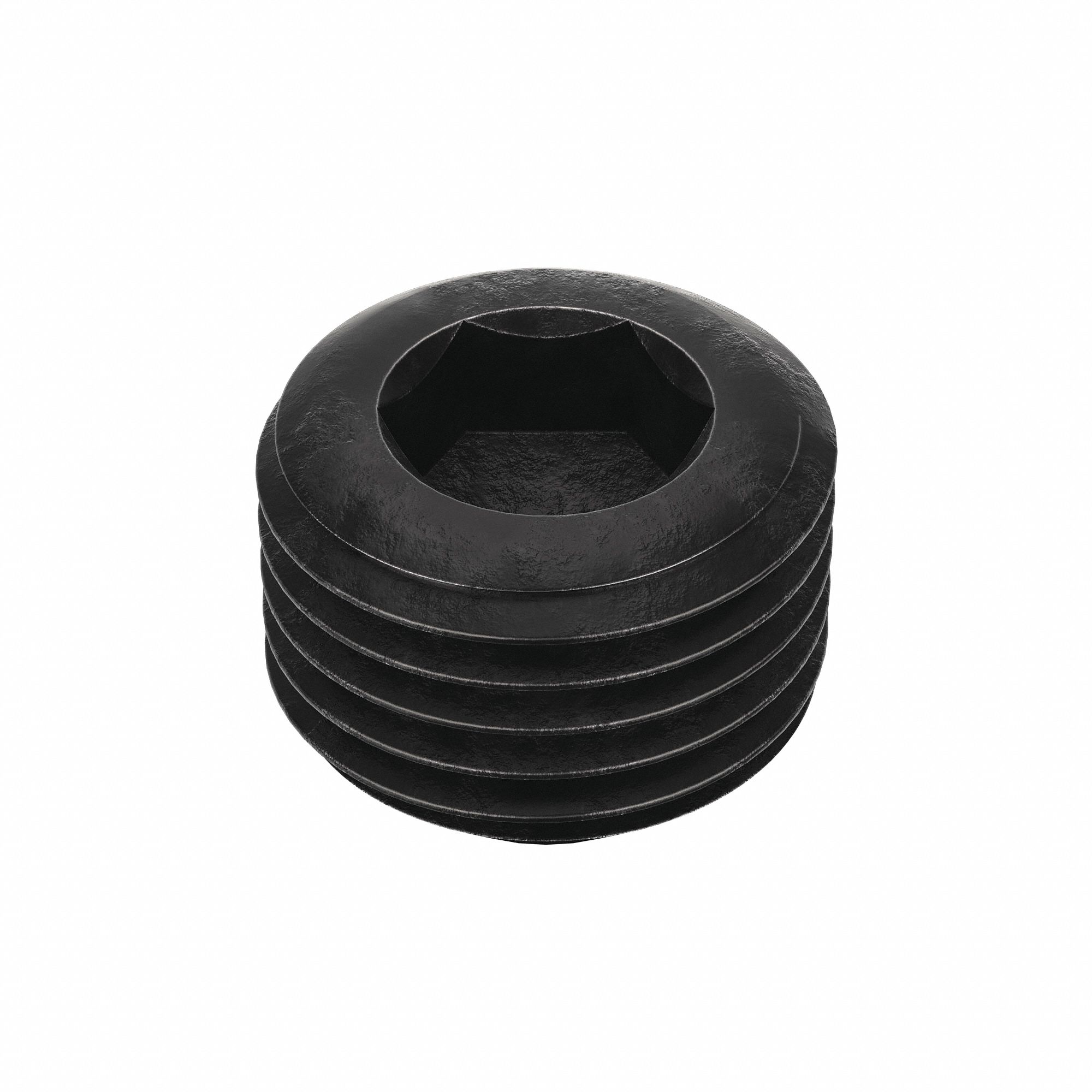 Socket Set Screw: 1/2"-20 Thread Size, 3/8 in Overall Lg, Cup pt, Alloy Steel, Black Oxide, 25 PK