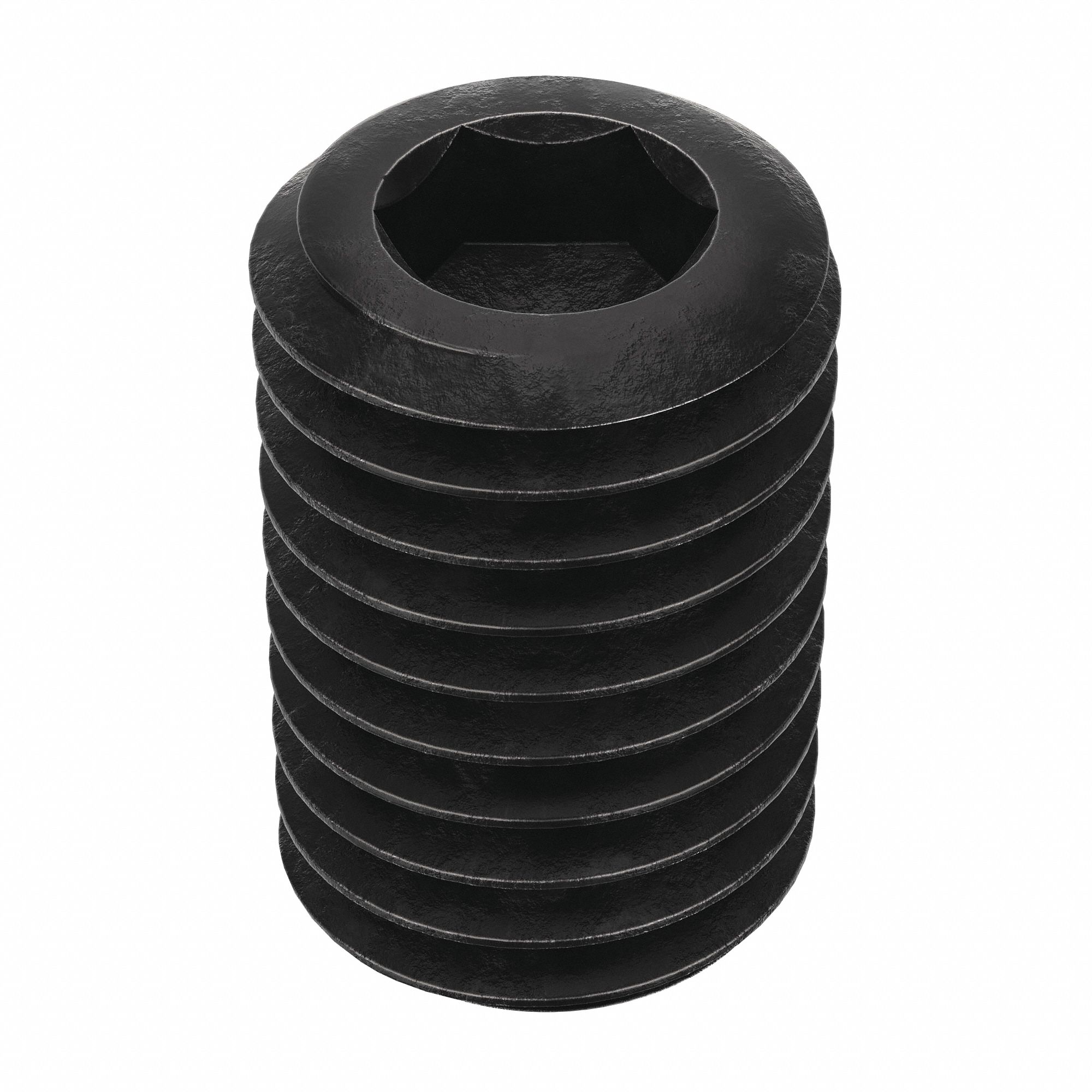 Socket Set Screw: 5/8"-11 Thread Size, 1 in Overall Lg, Cup pt, Alloy Steel, Black Oxide, 10 PK