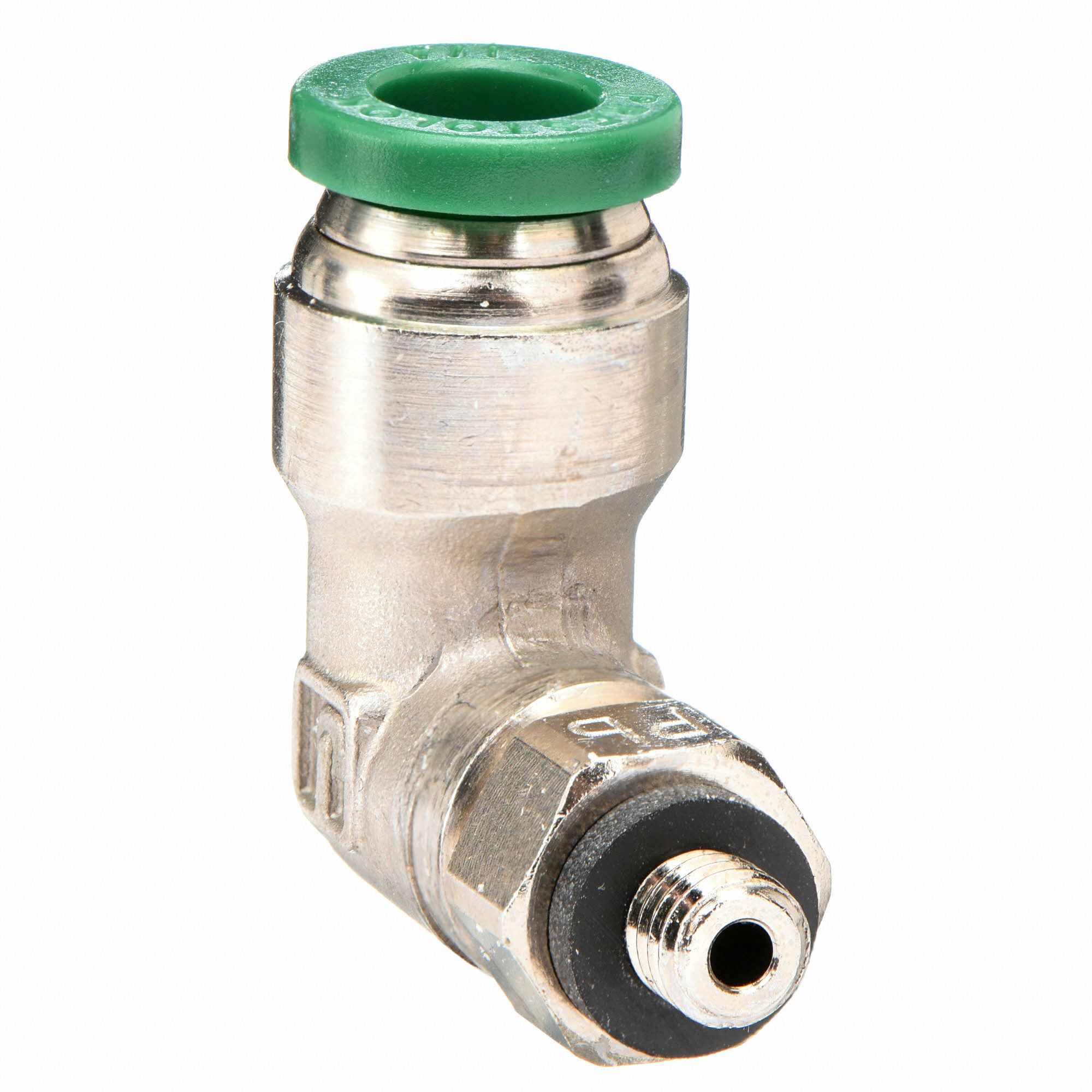 PARKER Nickel Plated Brass Swivel Elbow, 90 Degrees, 5/32 in Tube Size