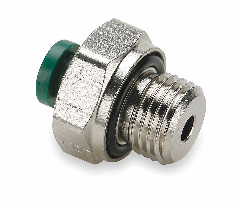 PARKER Nickel Plated Brass Male Connector, 1/4 in Tube Size 1AJH341