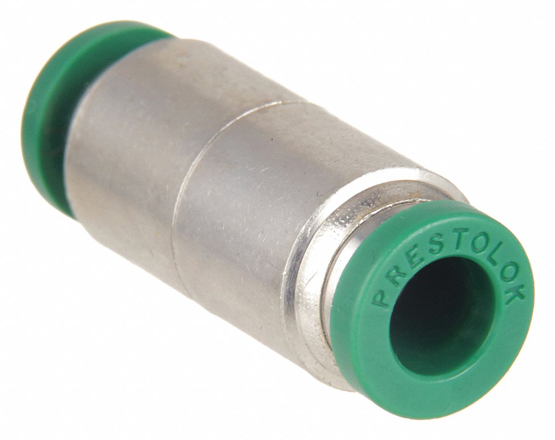 UNION: NICKEL PLATED BRASS, PUSH-TO-CONNECT X PUSH-TO-CONNECT, FOR ⅜ IN X ⅜ IN TUBE OD, 10 PK