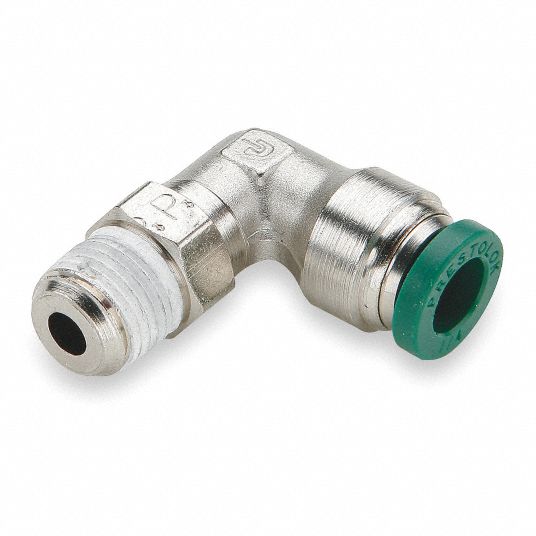 PARKER Swivel Elbow, 90 Degrees, Tube Fitting Material Nickel Plated