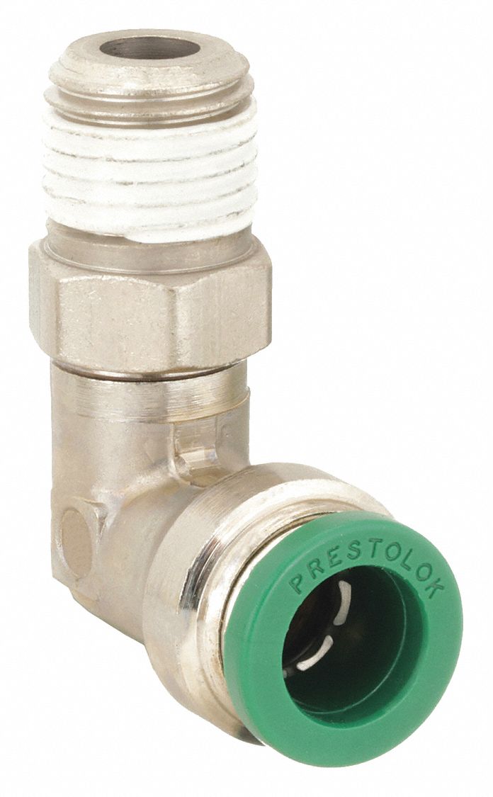 PARKER ELBOW MALE PRESTOLOK BRASS 1/4X1/4 - Push to Connect Tube Fittings -  DYEW169PLP4-4