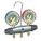 MANIFOLD GAUGE, 2 VALVES, 3 HOSES, FOR R-12/R-22/R-502 REFRIGERANT TYPE