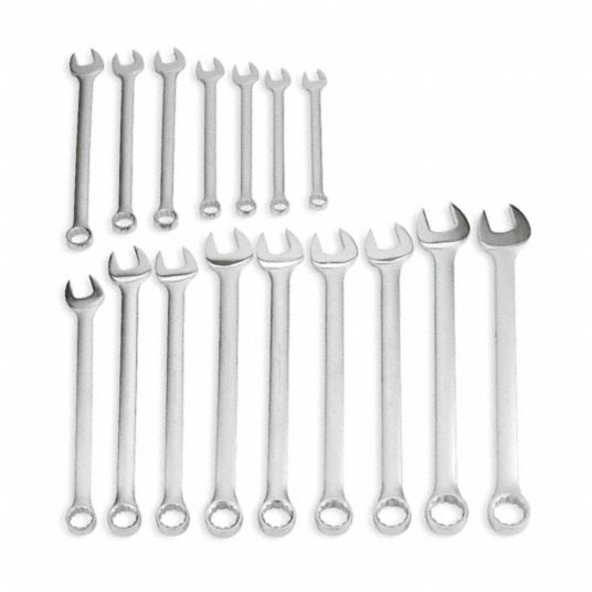 PROTO, Alloy Steel, Satin, Combination Wrench Set - 449P45|J1200F