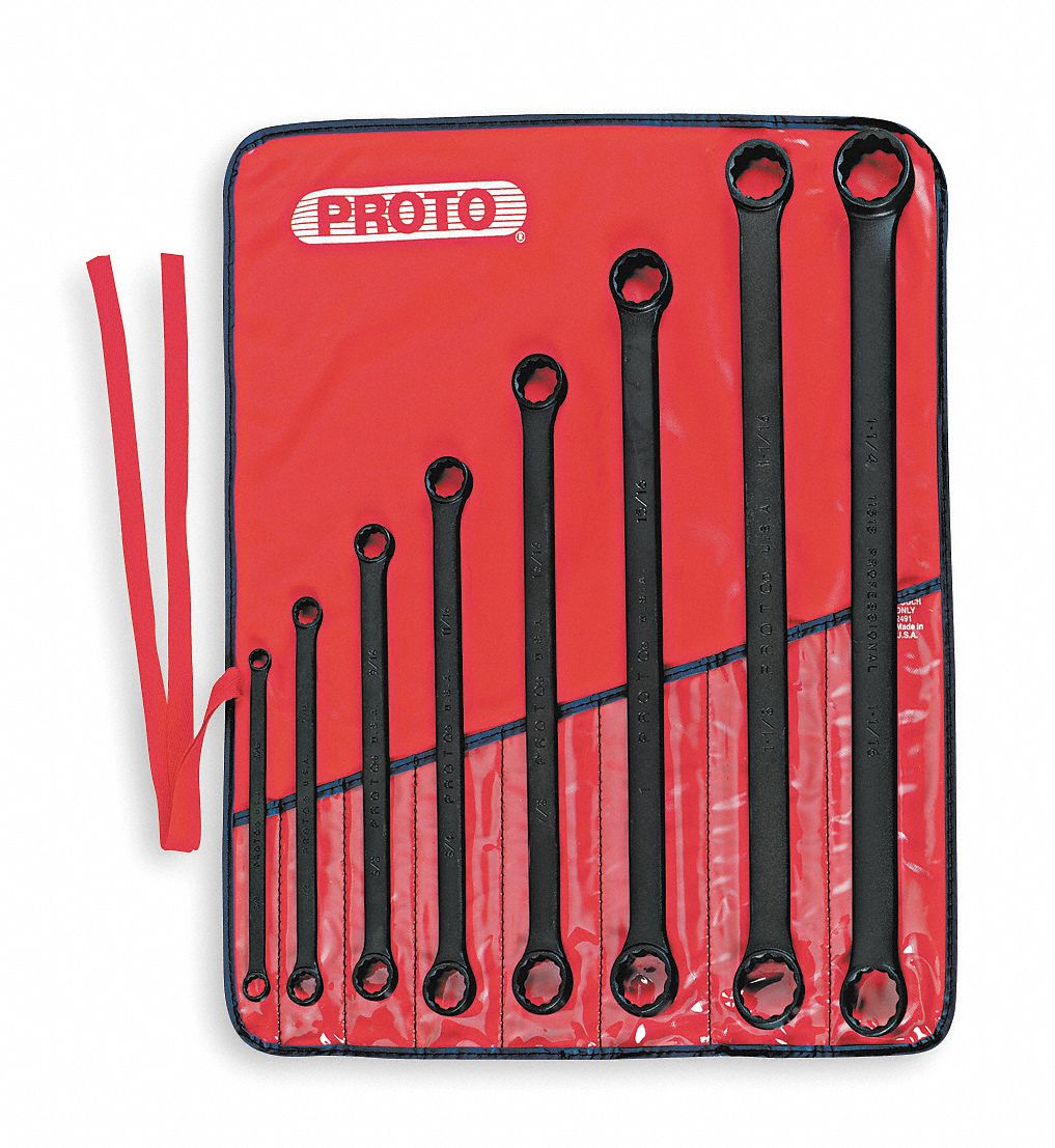 1AKP6 - Box End Wrench Set 5/16 to 1-1/4 8pcs.