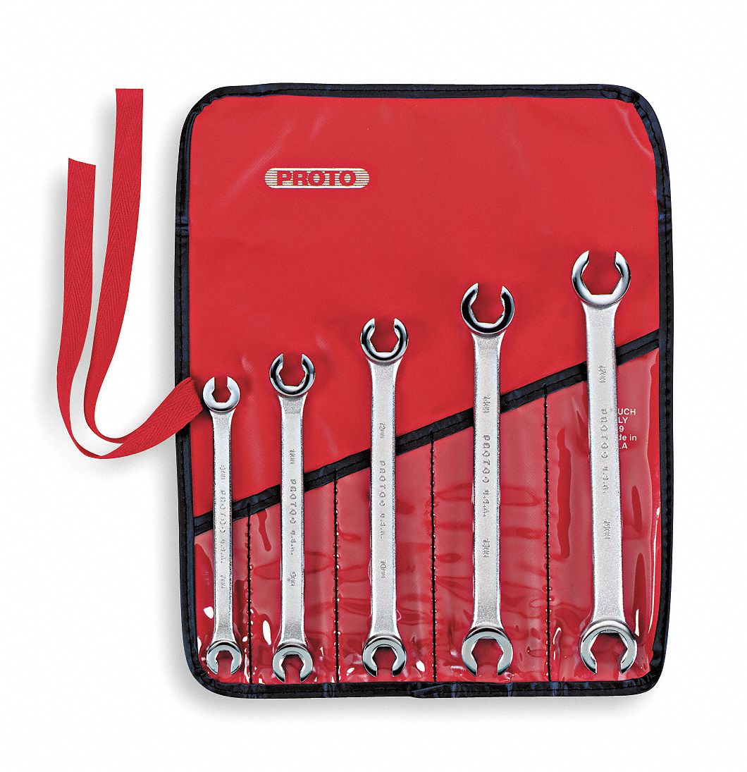 1AKT9 - Flare Double End Wrench Set 5Pieces 6Pts