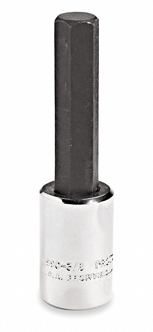SOCKET HEX BIT 3/8 DR 3/16
