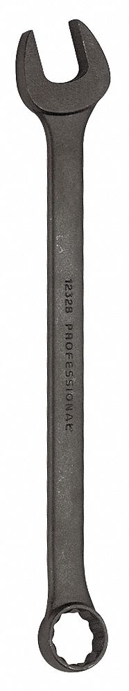 Combination Wrench: Alloy Steel, Black Oxide, 1 1/16 in Head Size, 14 7/8 in Overall Lg