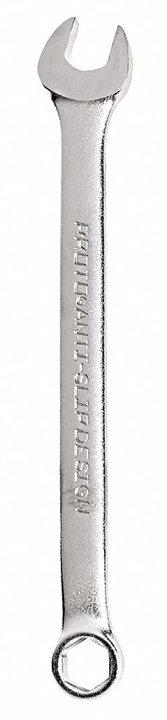 Combination Wrench: Alloy Steel, Satin, 3/8 in Head Size, 6 1/4 in Overall Lg, Offset, Hex