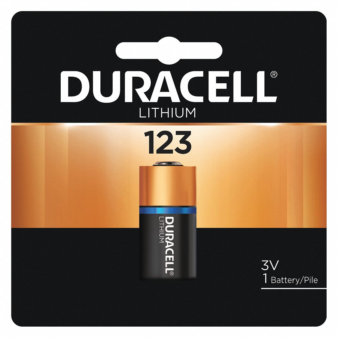 DURACELL, 123 Battery Size, Lithium, Battery - 1ANB7