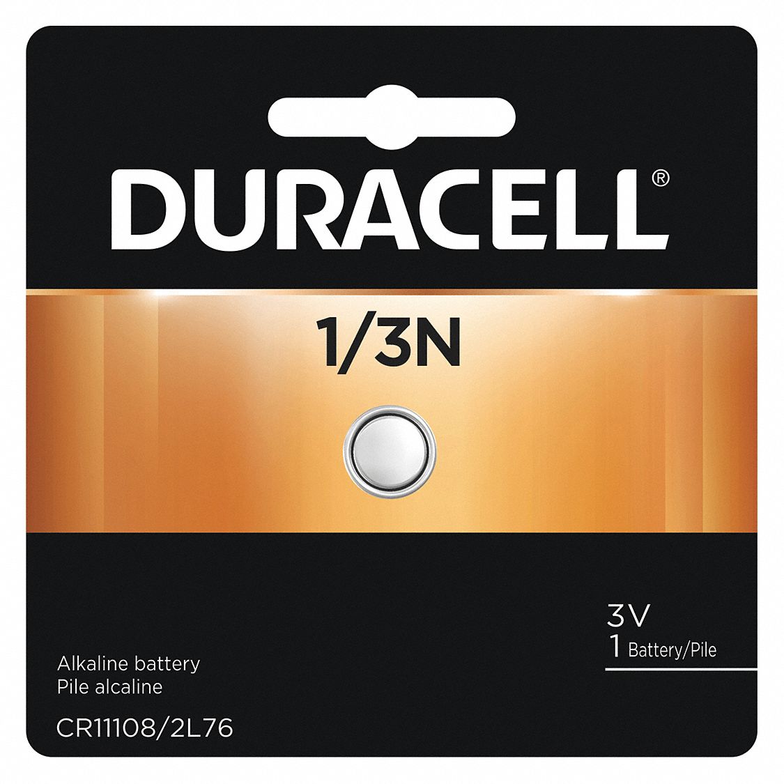 DL1/3N DURACELL - Pila: de litio  3V; 1/3N,de botón; 160mAh; no