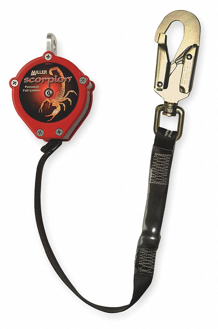 SCORPION FALL LIMITER, 9 FT LINE, 310 LB CAPACITY, NO TOP ANCHOR