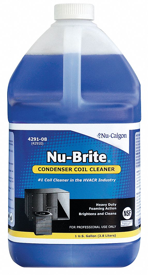 Quality Chemical Nu-Coil Professional Grade Concentrated/Air Conditioner  Alkaline Condenser Coil Cleaner for AC Unit/AC Coil Cleaner 1 Gallon (128  oz)