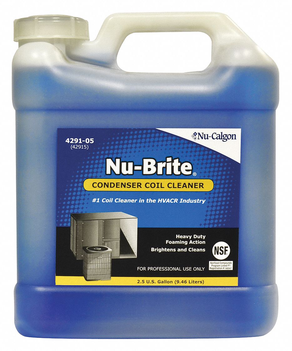 Nu-Calgon 4291-05 Condenser Cleaner, Liquid, 2.5 gal, Blue