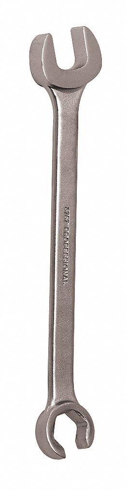 Flare Nut Wrench: Alloy Steel, Satin, 3/4 in Head Size, 9 1/4 in Overall Lg