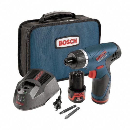 BOSCH Cordless Screwdriver Kit 1ANU2PS202A Grainger
