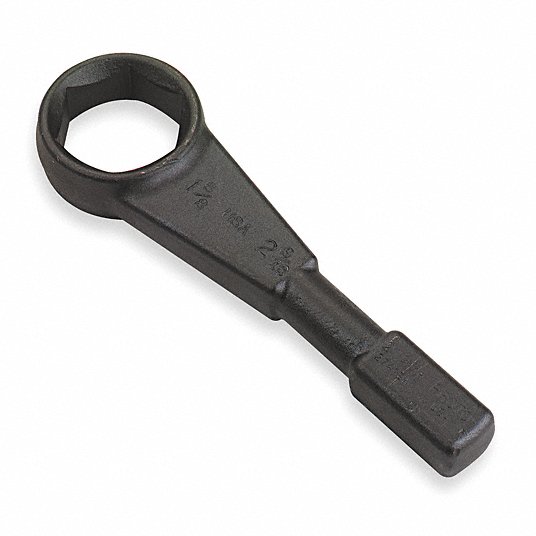 Striking Wrench, Alloy Steel, Black Oxide, Head Size 1 7/16 in, Overall  Length 11 in, 0 °
