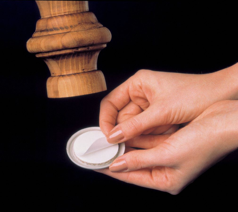 MASTER CASTER Furniture Glides 2 1/4 in Dia., 3/8 in Ht, Tan, 4 PK 1APU987003 Grainger