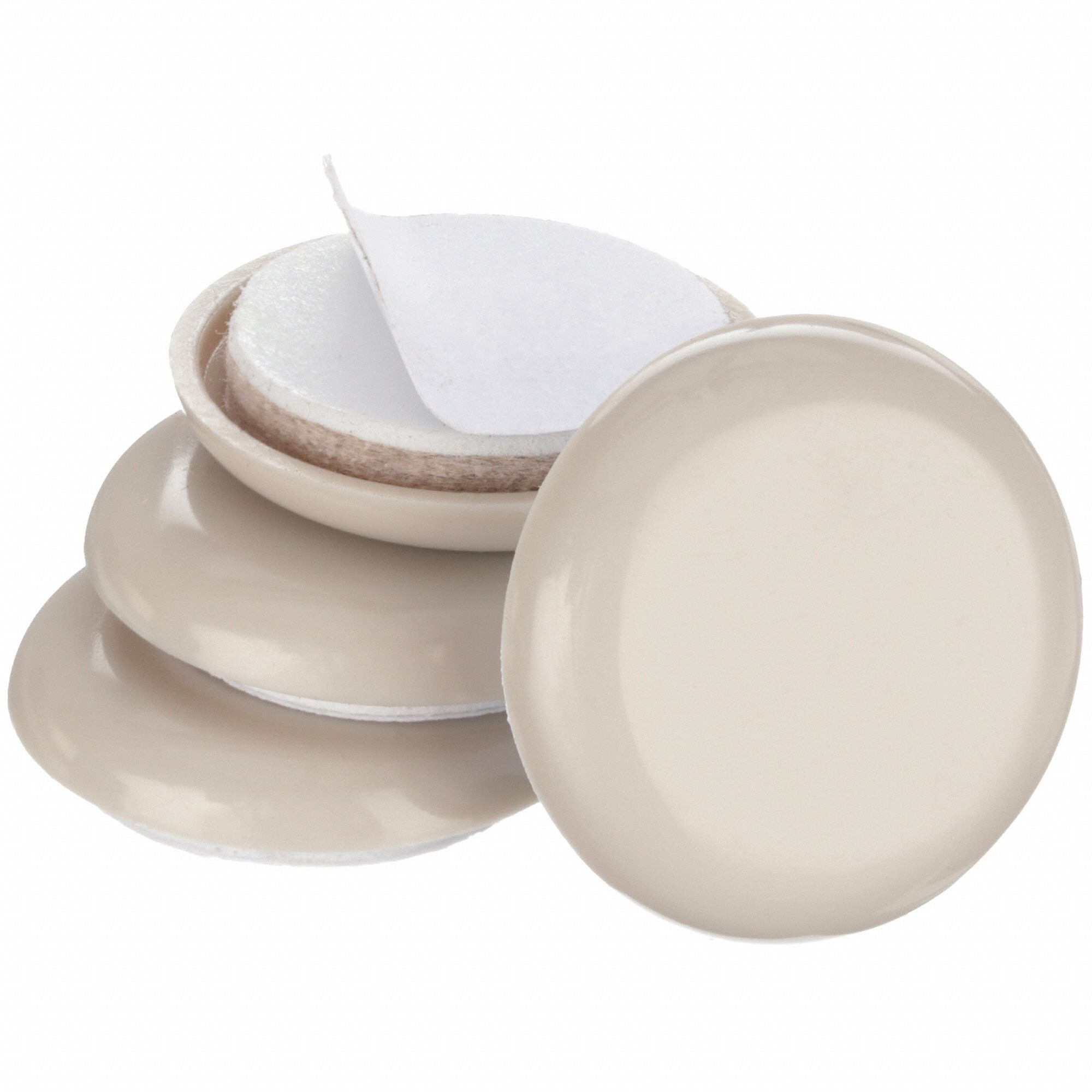 MASTER CASTER Furniture Glides 2 1/4 in Dia., 3/8 in Ht, Tan, 4 PK 1APU987003 Grainger