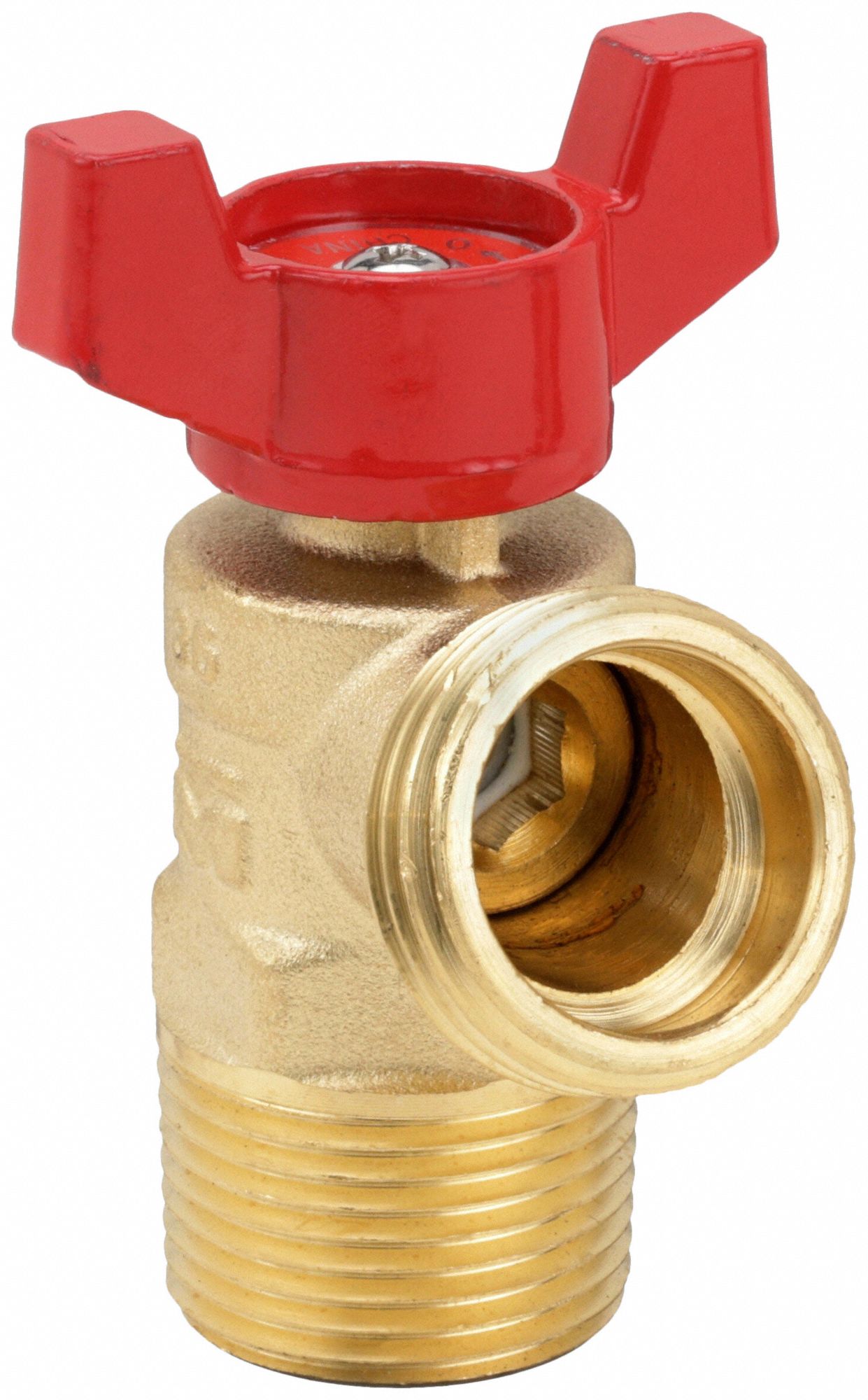 ROBINET DE PURGE DE CHAUDIÈRE À QUART DE TOUR, TAILLE DE TUYAU (VANNES) 3/4 PO X 1/2 PO, LAITON, MNPT X FNPT