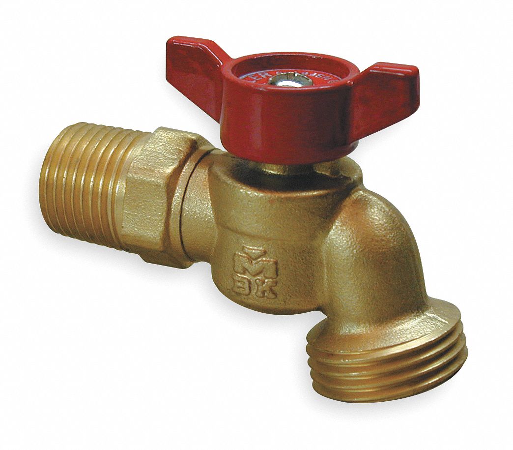 HOSE BIBB: QUARTER TURN, MNPT THREAD, STD, ALUMINUM, ¾ IN INLET SIZE