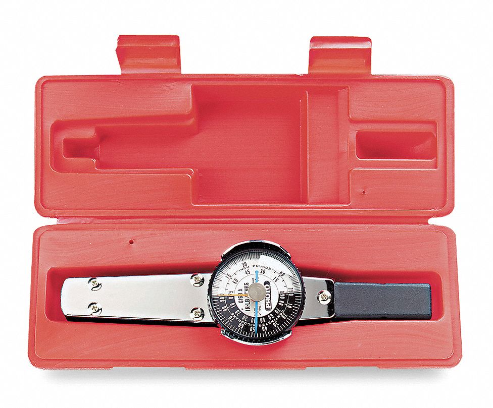 PROTO Dial Torque Wrench: 1/4 in Drive Size, 15 to 75 in-lb/18 to 90 cm-kg,  10 in Overall Lg