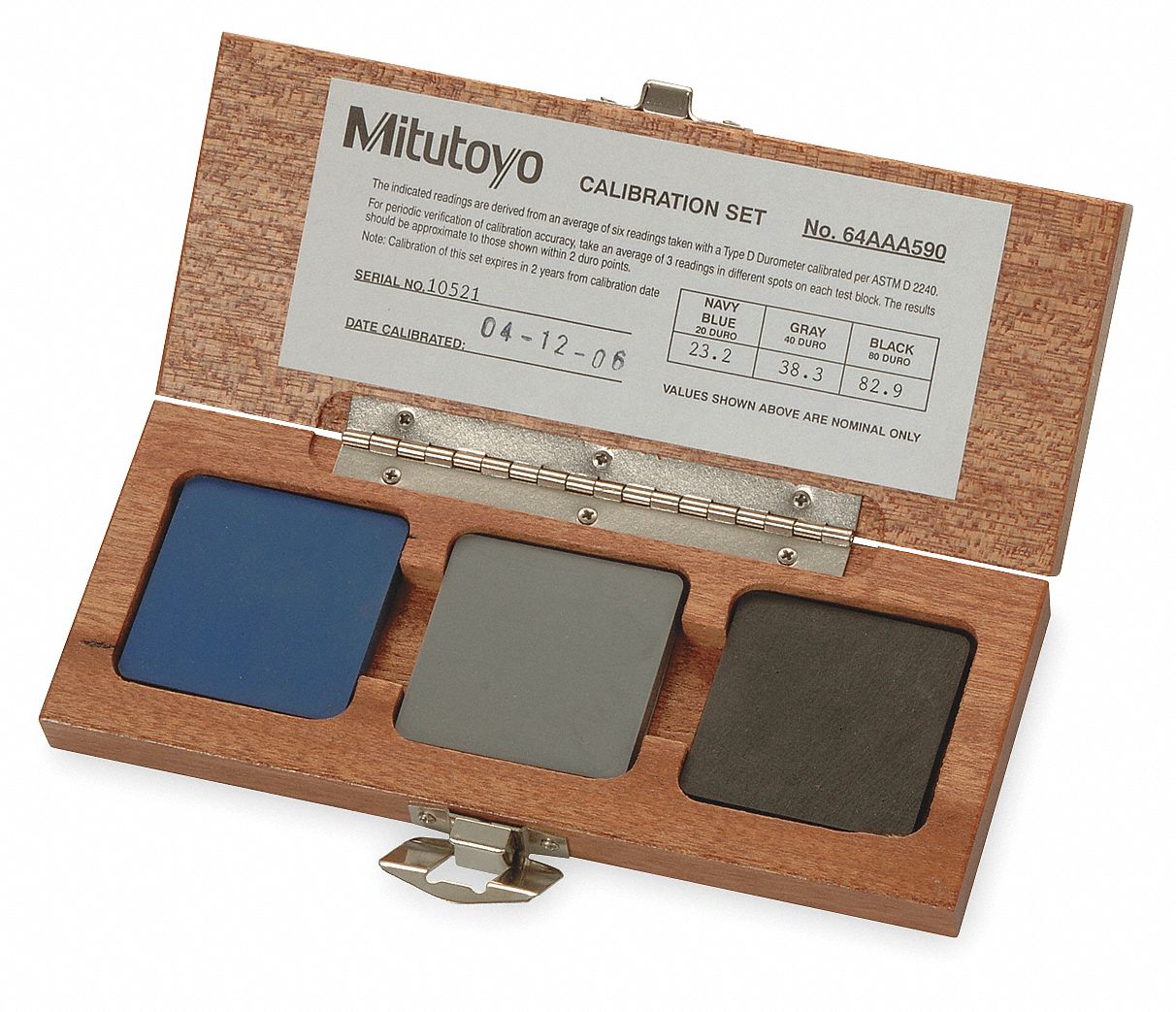 CALIBRATION BLOCK SET, SHORE D HARDNESS SCALE, RANGE - 20,40,80