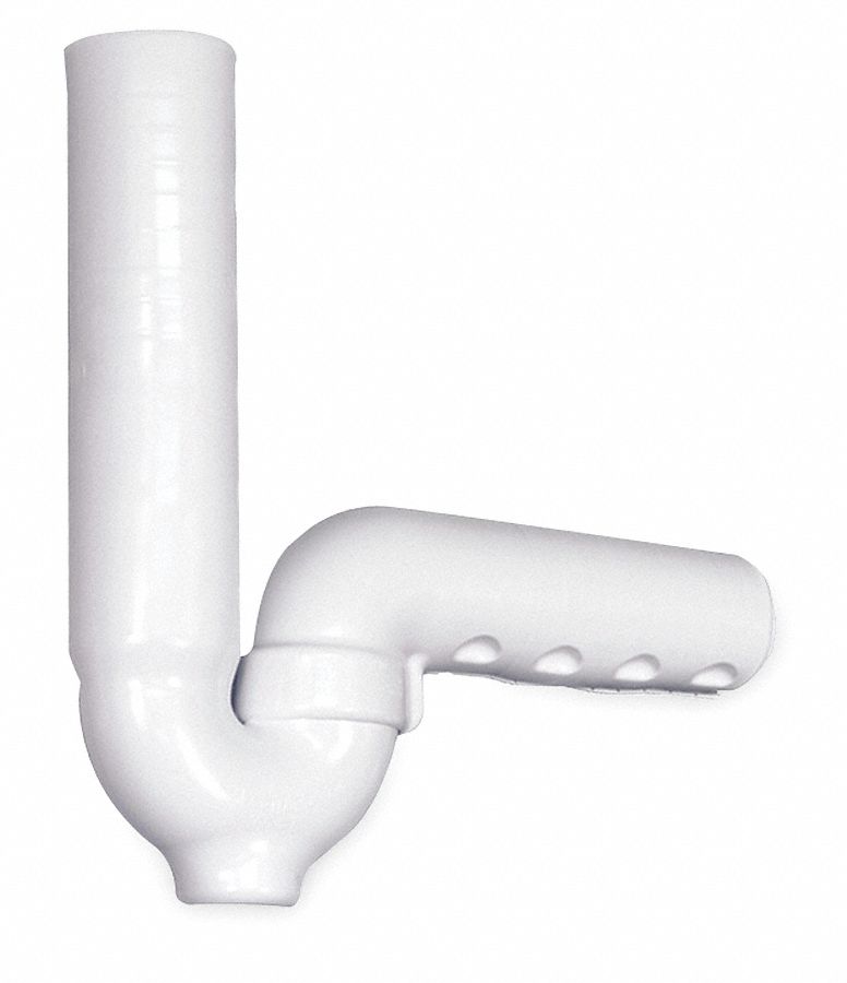 P-Trap Pipe Cover: Vinyl, White, 1 1/4 in_1 1/2 in Nominal Pipe Size, 1/8 in Nominal Wall