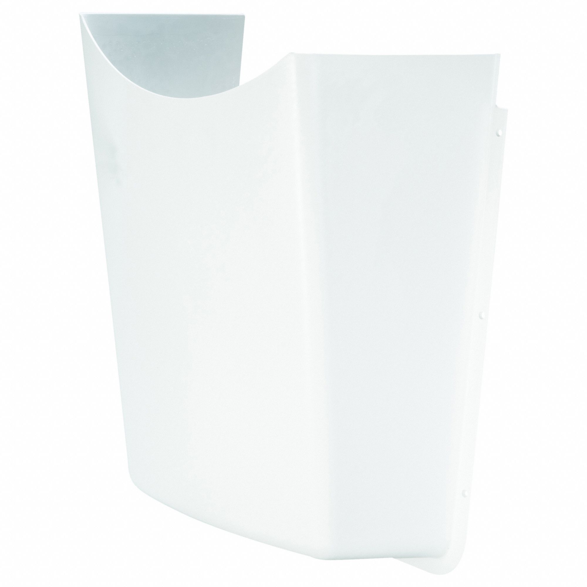 Lavatory Shield: PVC, White, 3/32 in Nominal Wall, 1 Pieces