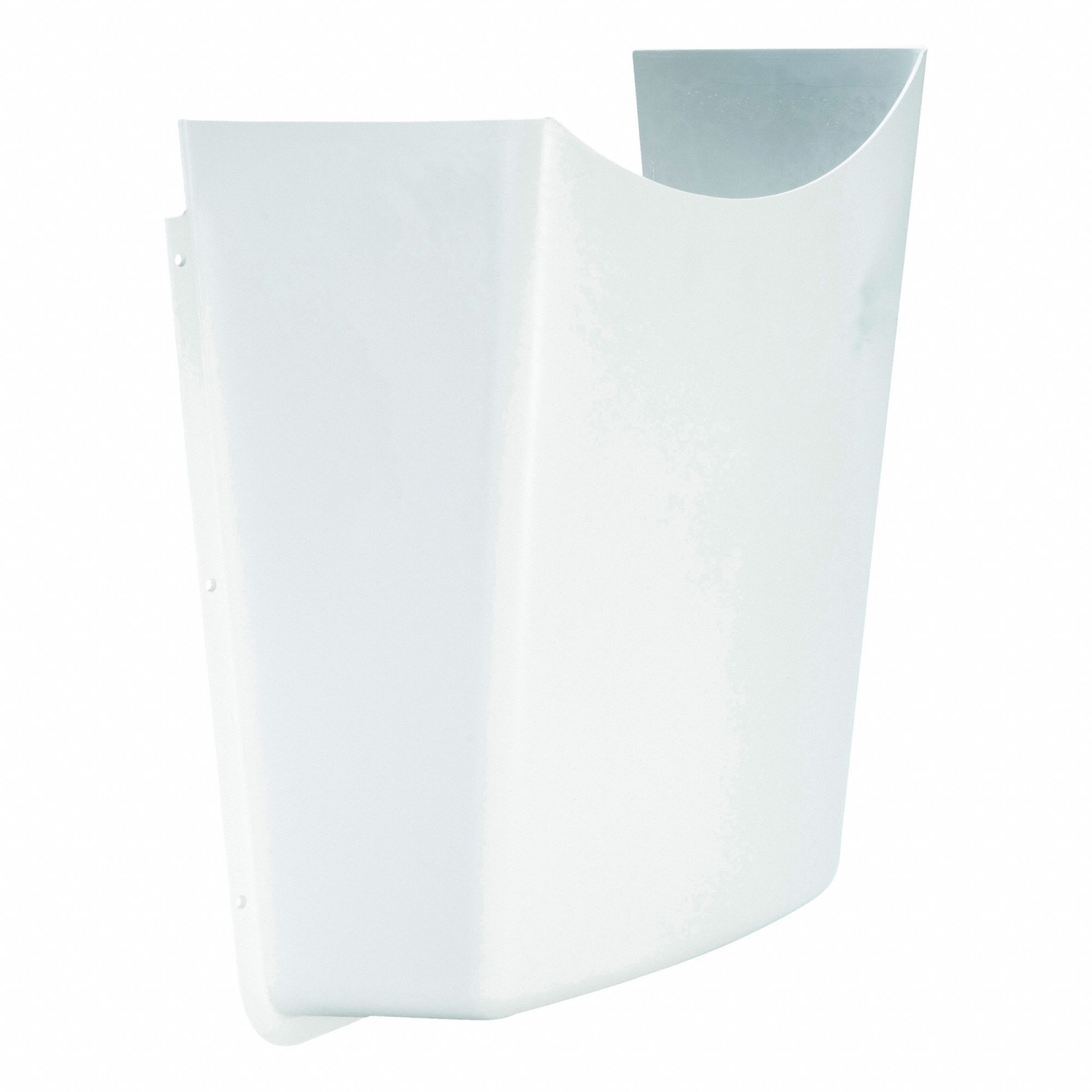Lavatory Shield: PVC, White, 3/32 in Nominal Wall, 16 in Overall Wd, 10 in Overall Lg