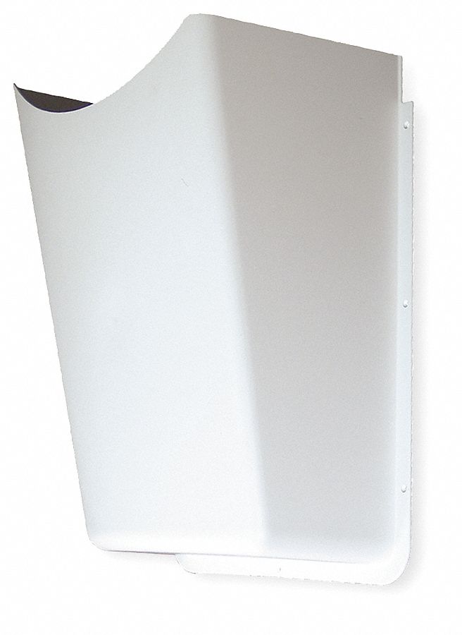 Lavatory Shield: PVC, 1 Piece, White