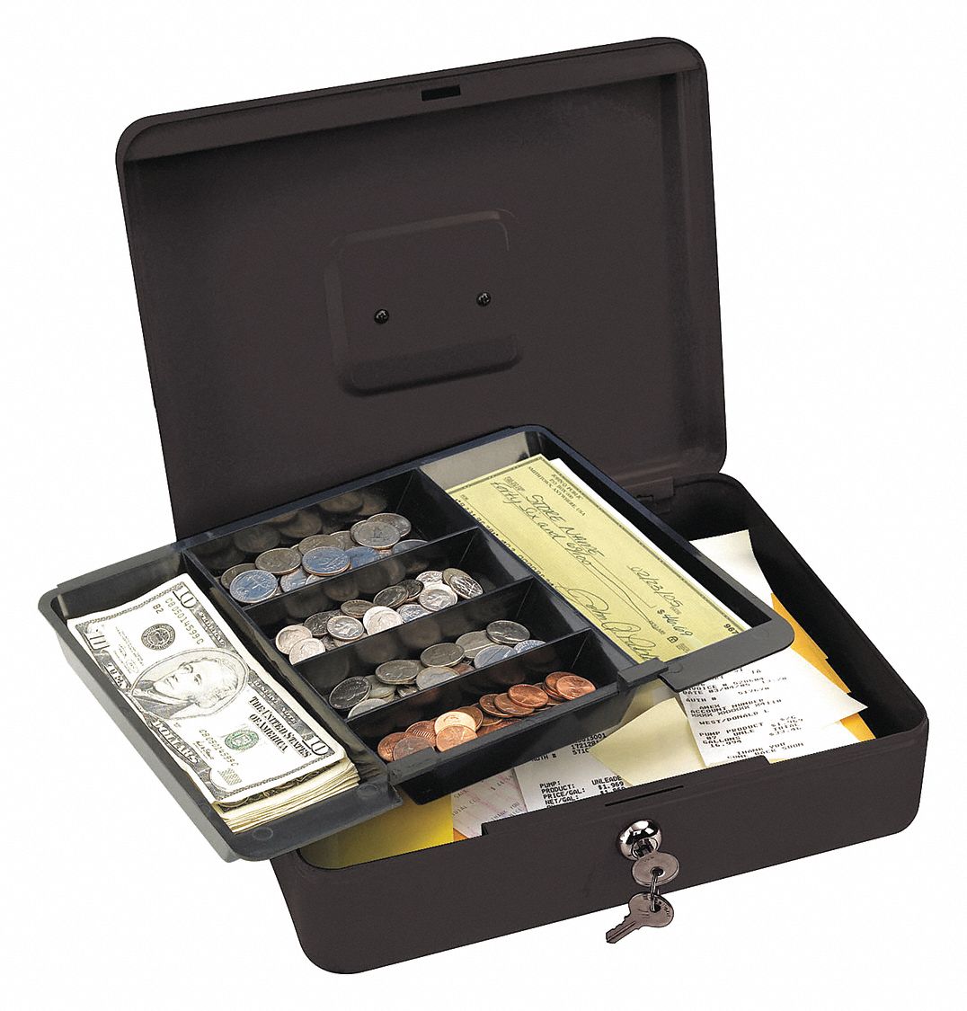 1ATT1 - Cash Box Black 9-1/2x11-13/16x3-9/16