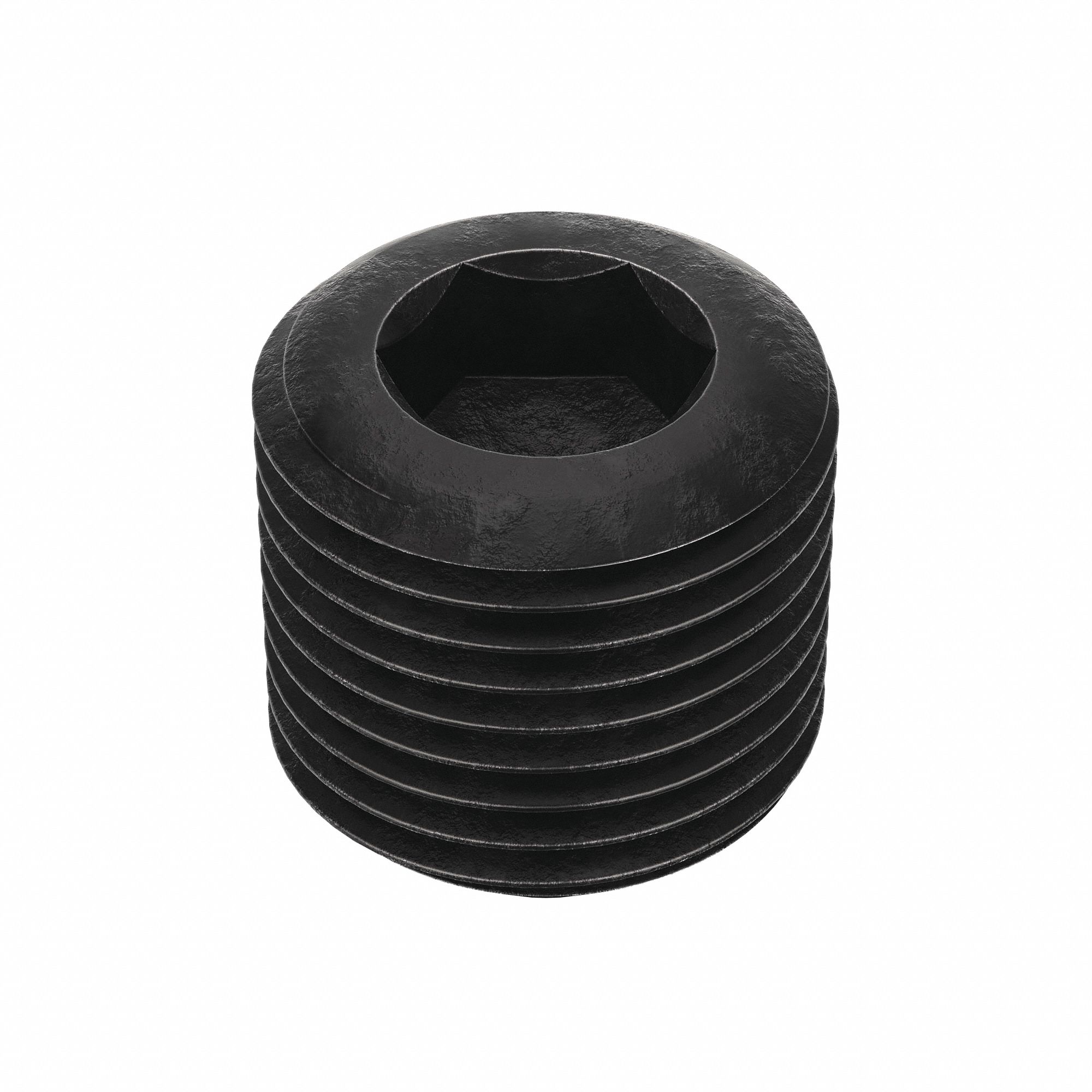 Socket Set Screw: 5/8"-18 Thread Size, 5/8 in Overall Lg, Cup pt, Alloy Steel, Black Oxide, 10 PK