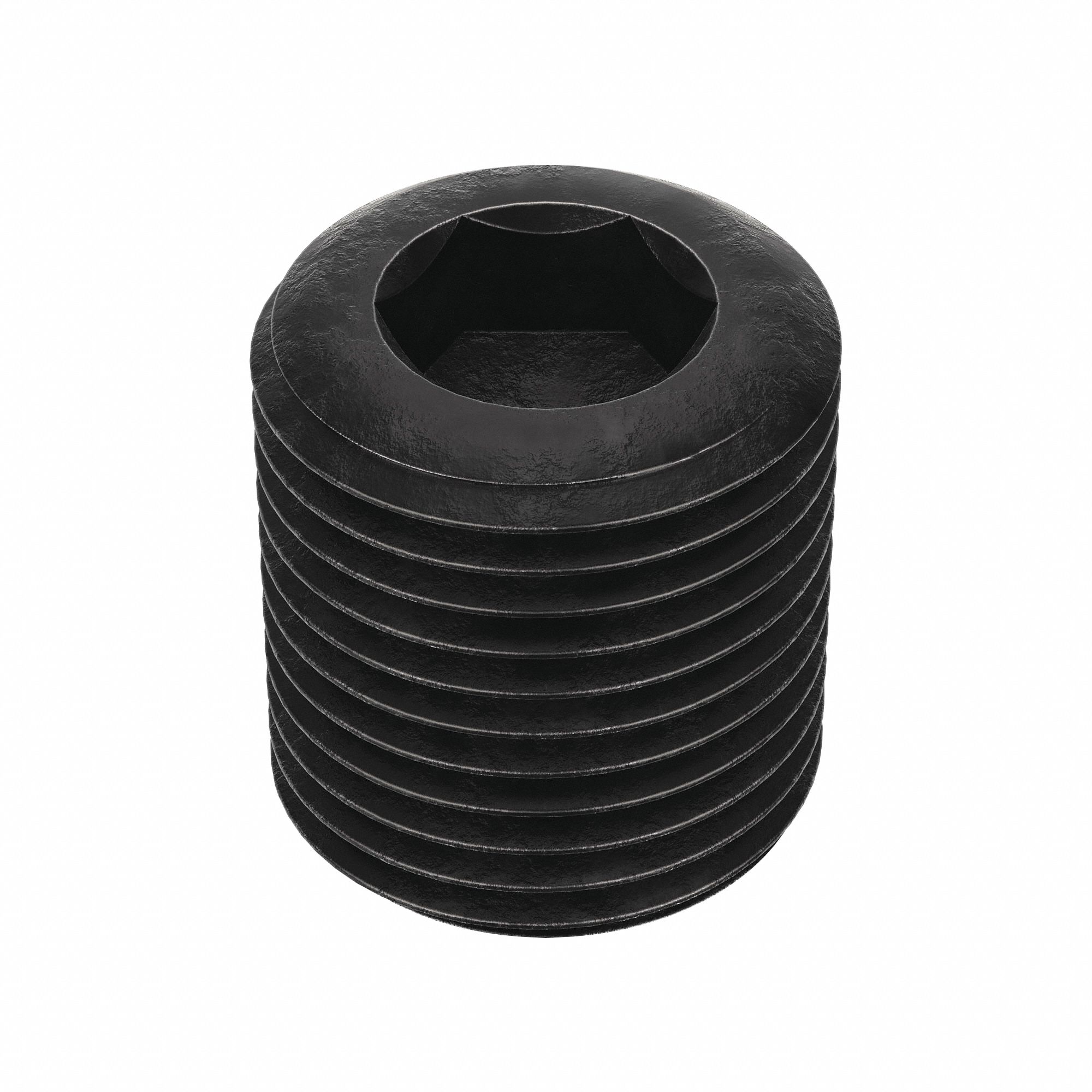 Socket Set Screw: 5/8"-18 Thread Size, 3/4 in Overall Lg, Cup pt, Alloy Steel, Black Oxide, 10 PK