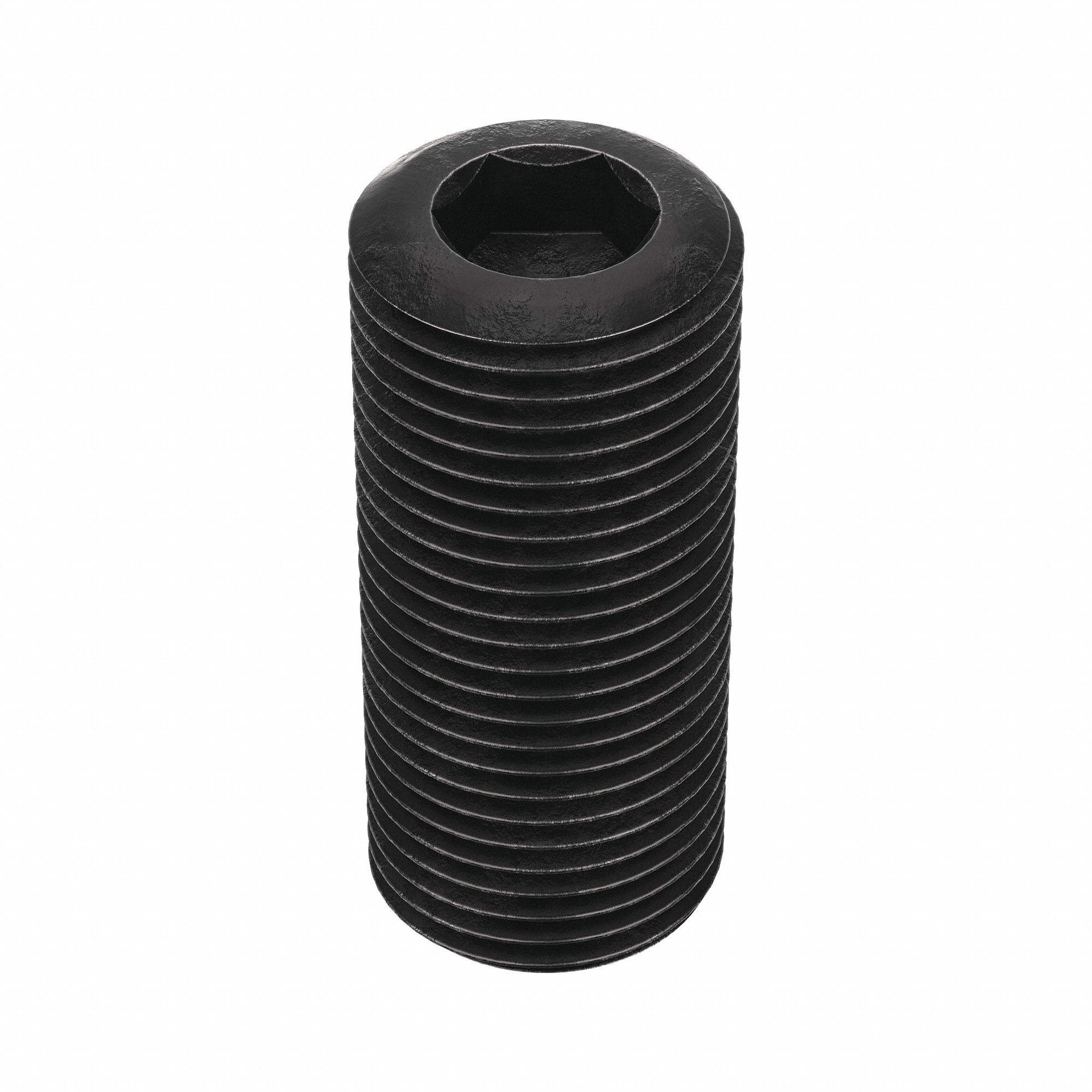 Socket Set Screw: 5/8"-18 Thread Size, 1 1/2 in Overall Lg, Cup pt, Alloy Steel, Black Oxide, 10 PK