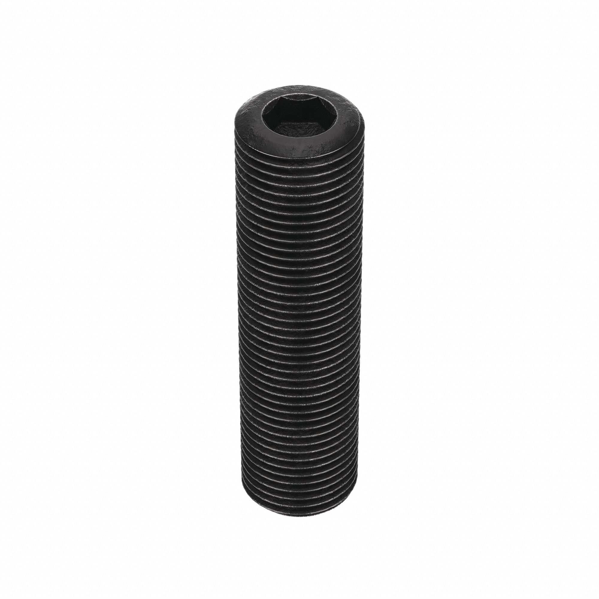 Socket Set Screw: 5/8"-18 Thread Size, 2 1/2 in Overall Lg, Cup pt, Alloy Steel, Black Oxide, 10 PK
