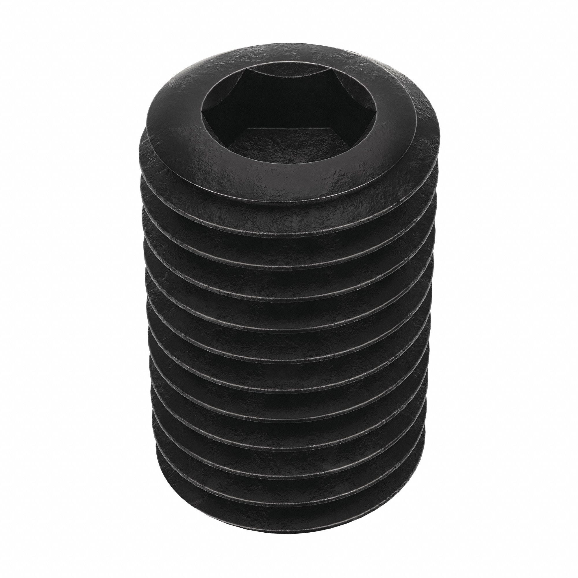 Socket Set Screw: 3/4"-10 Thread Size, 1 1/4 in Overall Lg, Cup pt, Alloy Steel, Black Oxide, 5 PK