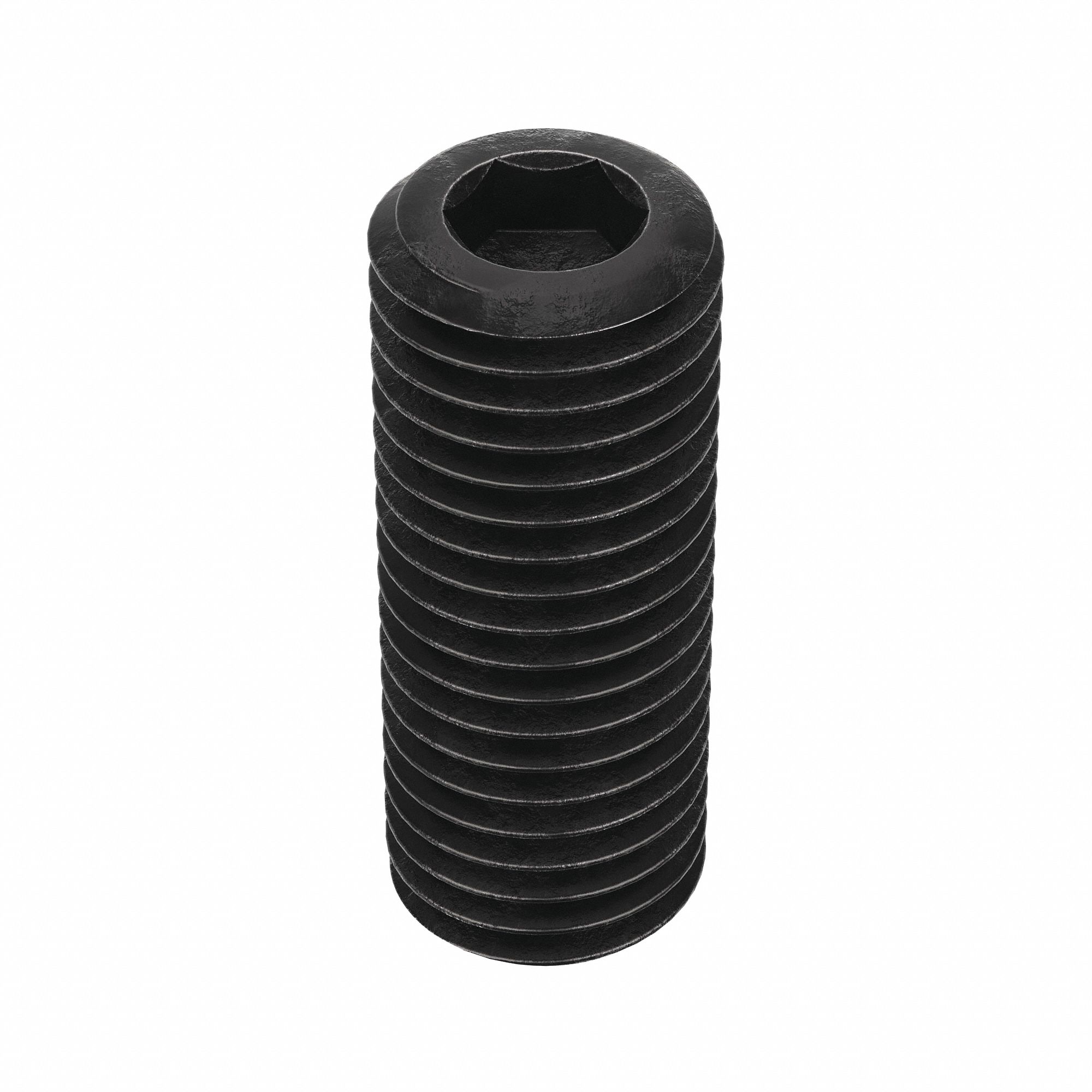 Socket Set Screw: 3/4"-10 Thread Size, 2 in Overall Lg, Cup pt, Alloy Steel, Black Oxide, 5 PK