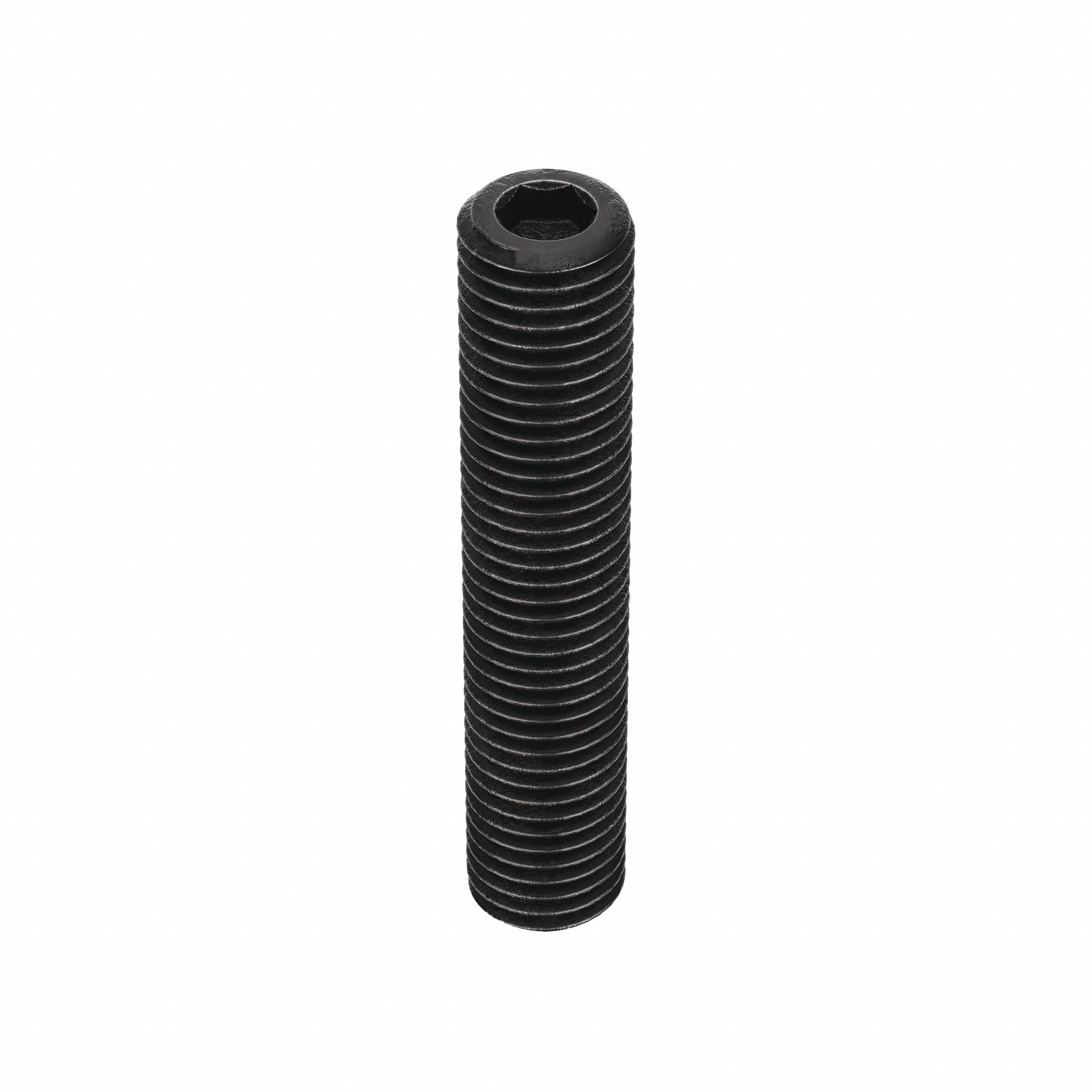 Socket Set Screw: 3/4"-10 Thread Size, 4 in Overall Lg, Cup pt, Alloy Steel, Black Oxide, 5 PK