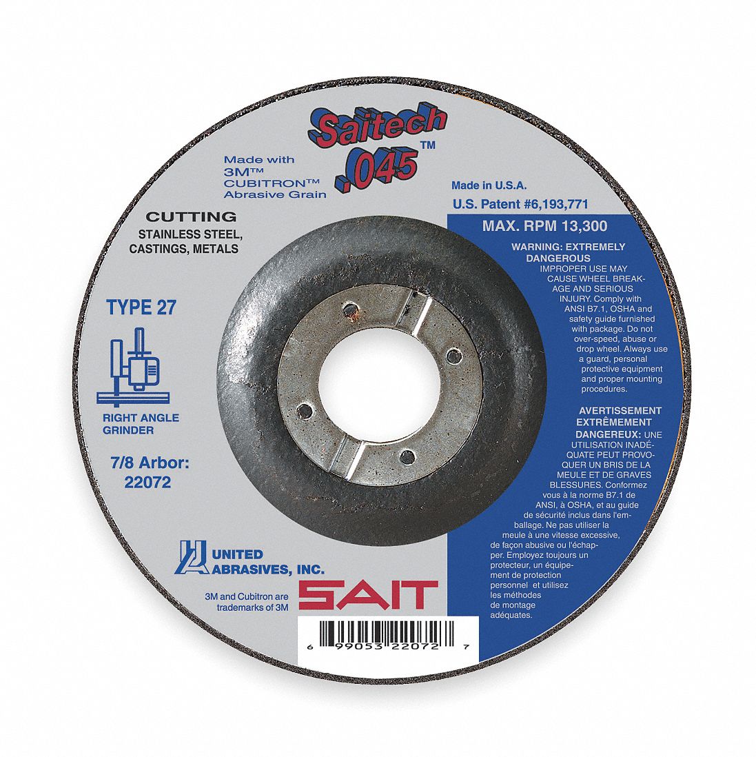 sait 6 cut off wheel