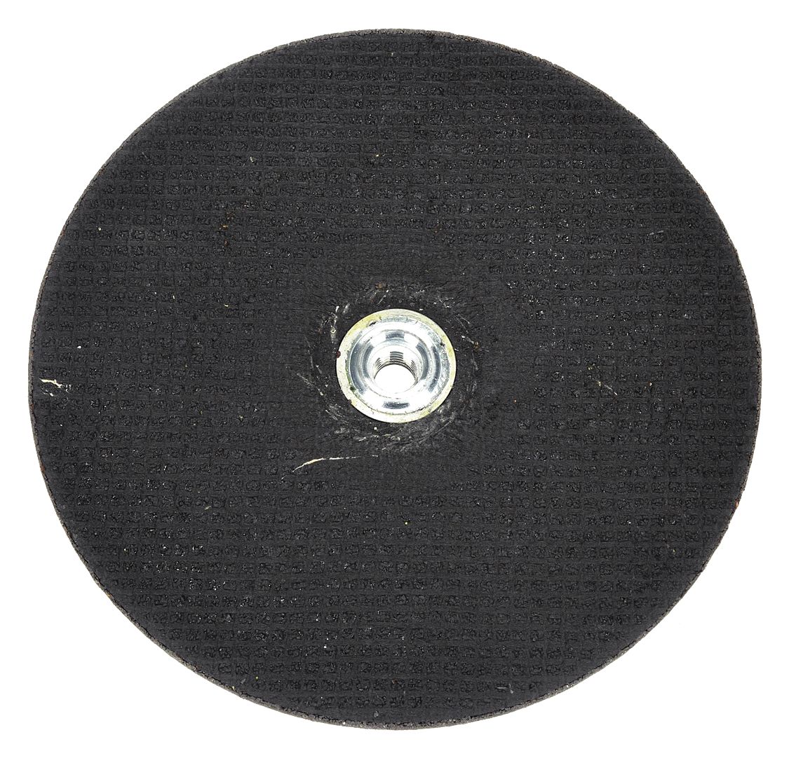 DEPRESSED CENTRE GRINDING WHEEL, TYPE 27, 9 IN X ¼ IN X ⅞ IN, ZIRCONIA ALUMINA, 24 GRIT, Z24R