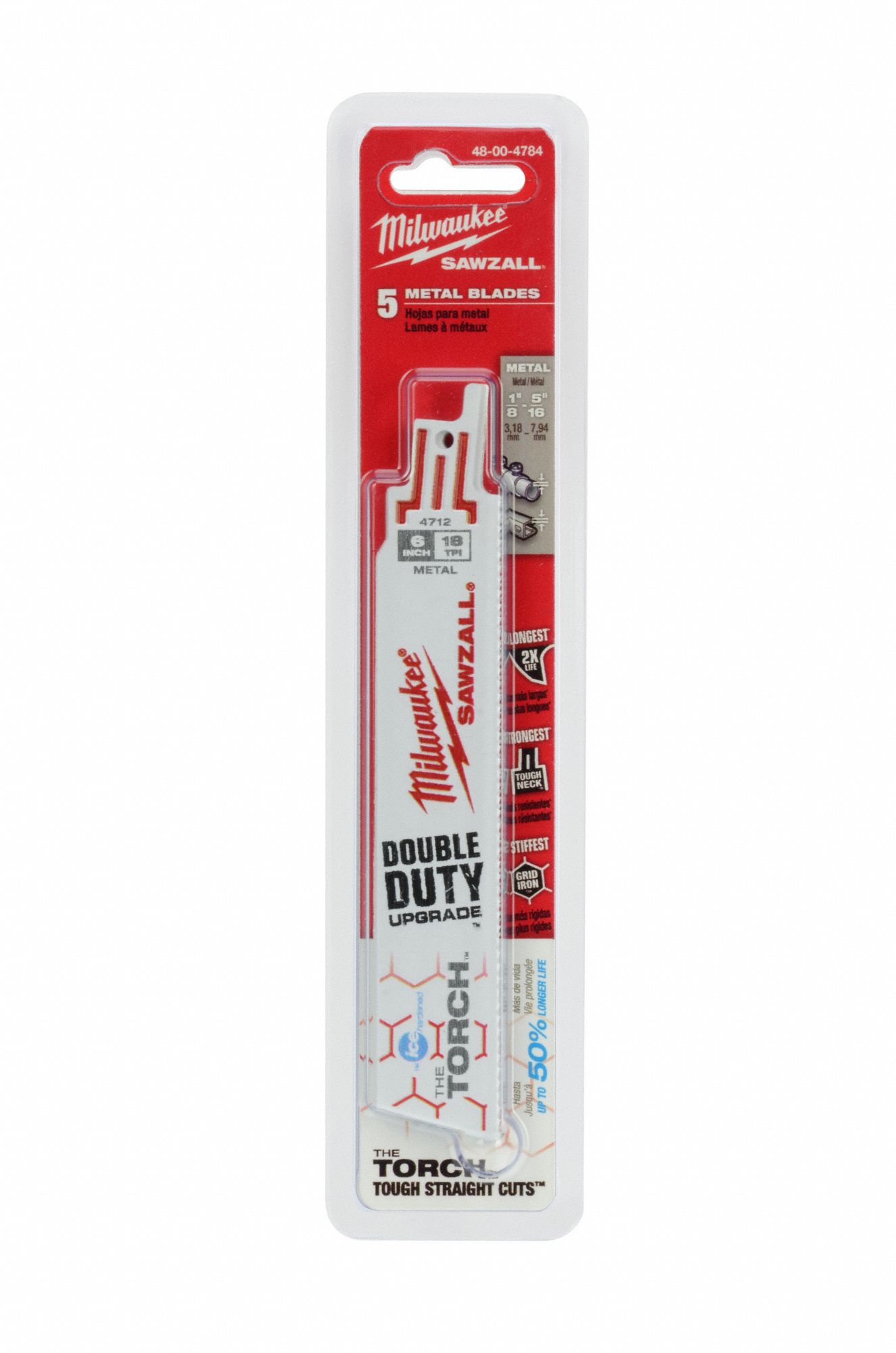 Milwaukee 18 teeth per inch 6 in blade lg reciprocating saw blade