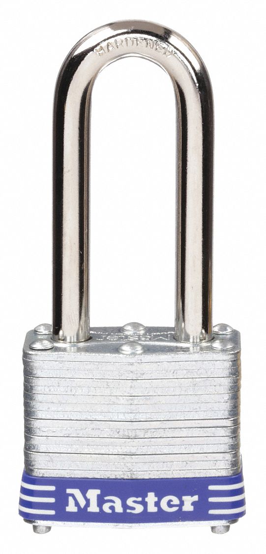 LOCKOUT PADLOCK, KEYED DIFFERENT, STEEL, STANDARD BODY, EXTENDED, BLUE