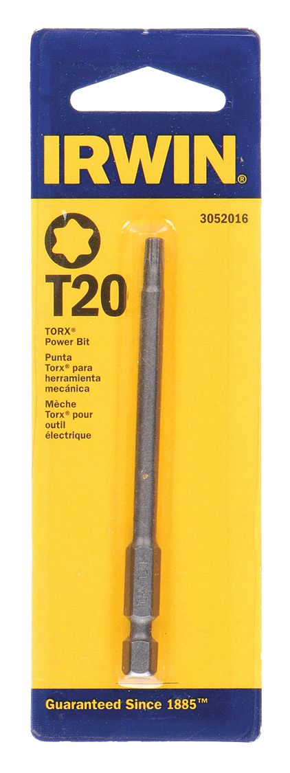 IRWIN, Power Bit, T20 Bit Size, Power Bit - 1AVD9|3052016 - Grainger