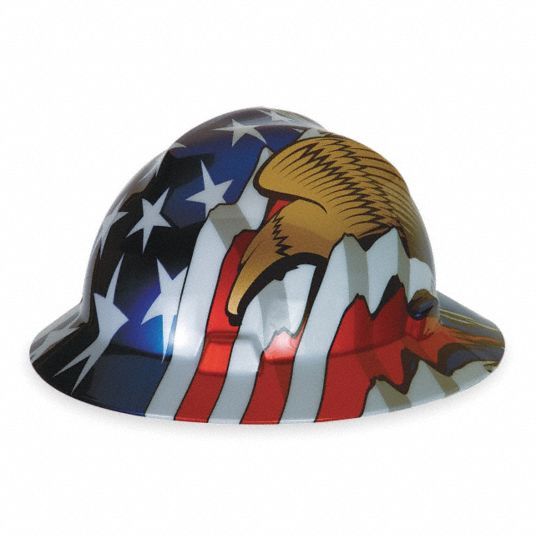 American flag store hard hat