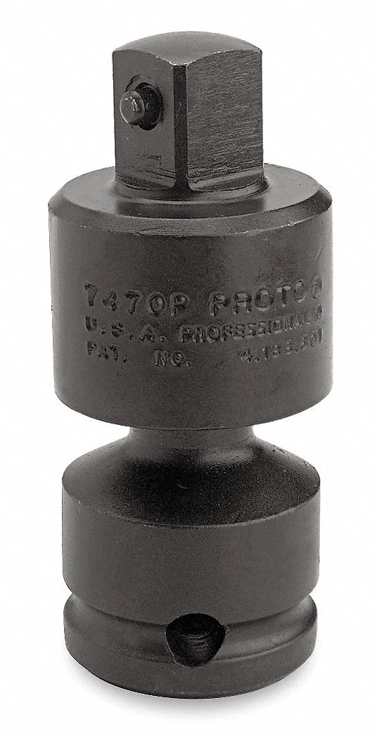 Impact Universal Joint, Overall Length 2 15/16 in, Drive Size 1/2