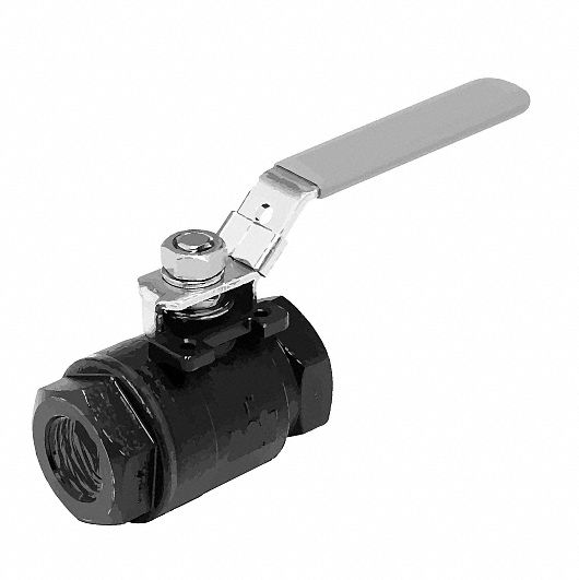 Midland Industries GE3L12SAE 1.06-12 in. SAE 3 Way Steel High Preesure Ball  Valve 