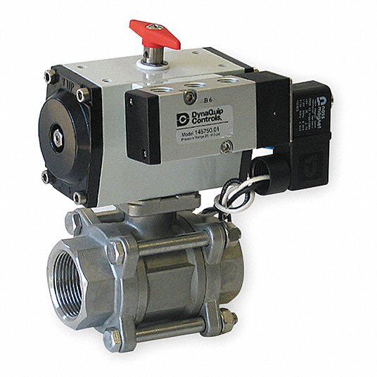 New Spring Return 1-1/2" Pneumatic Actuated Stainless Steel Ball Valve 