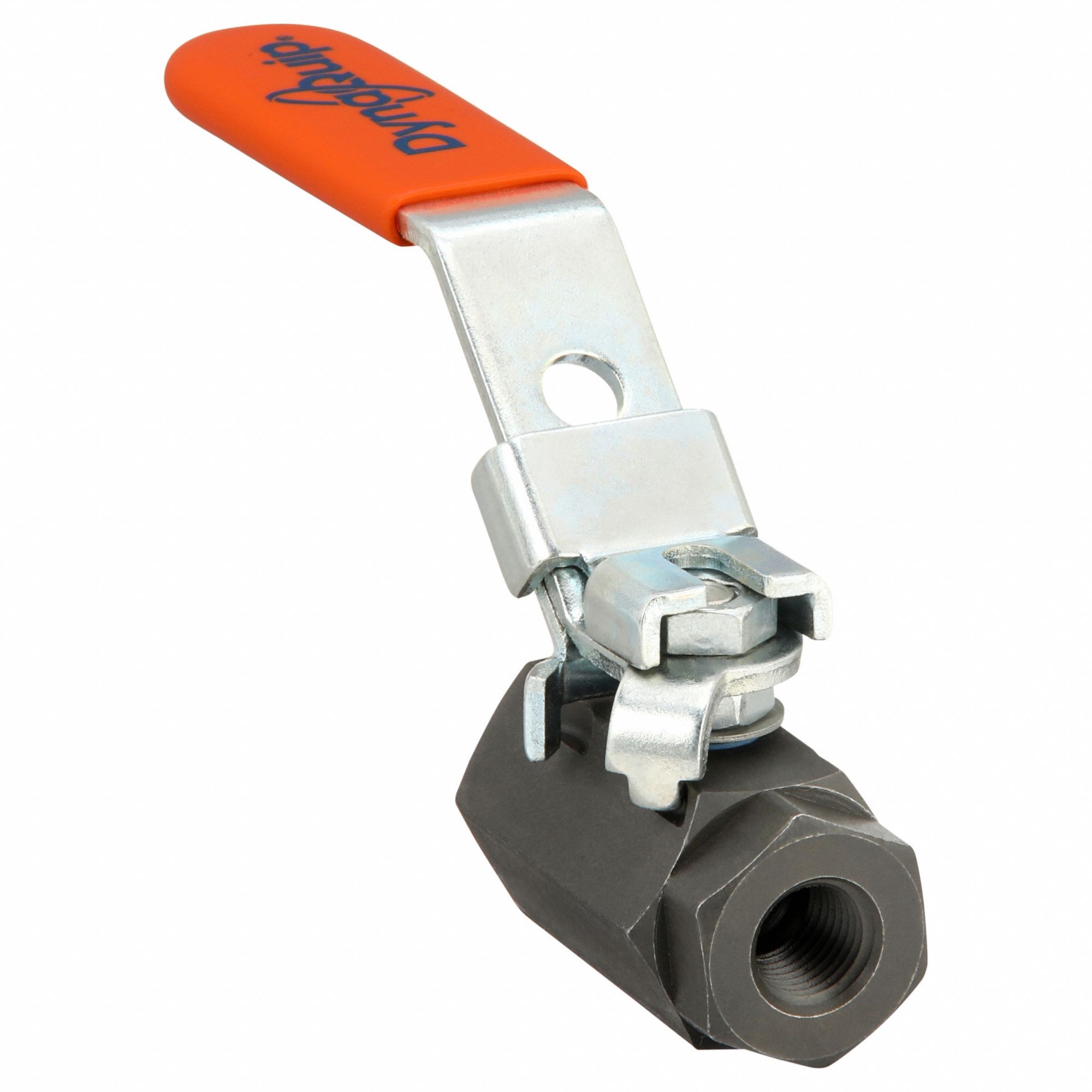 Manual Two-Way Ball Valve: 1/4 in, Carbon Steel, Straight, FNPT x FNPT, Two-Piece